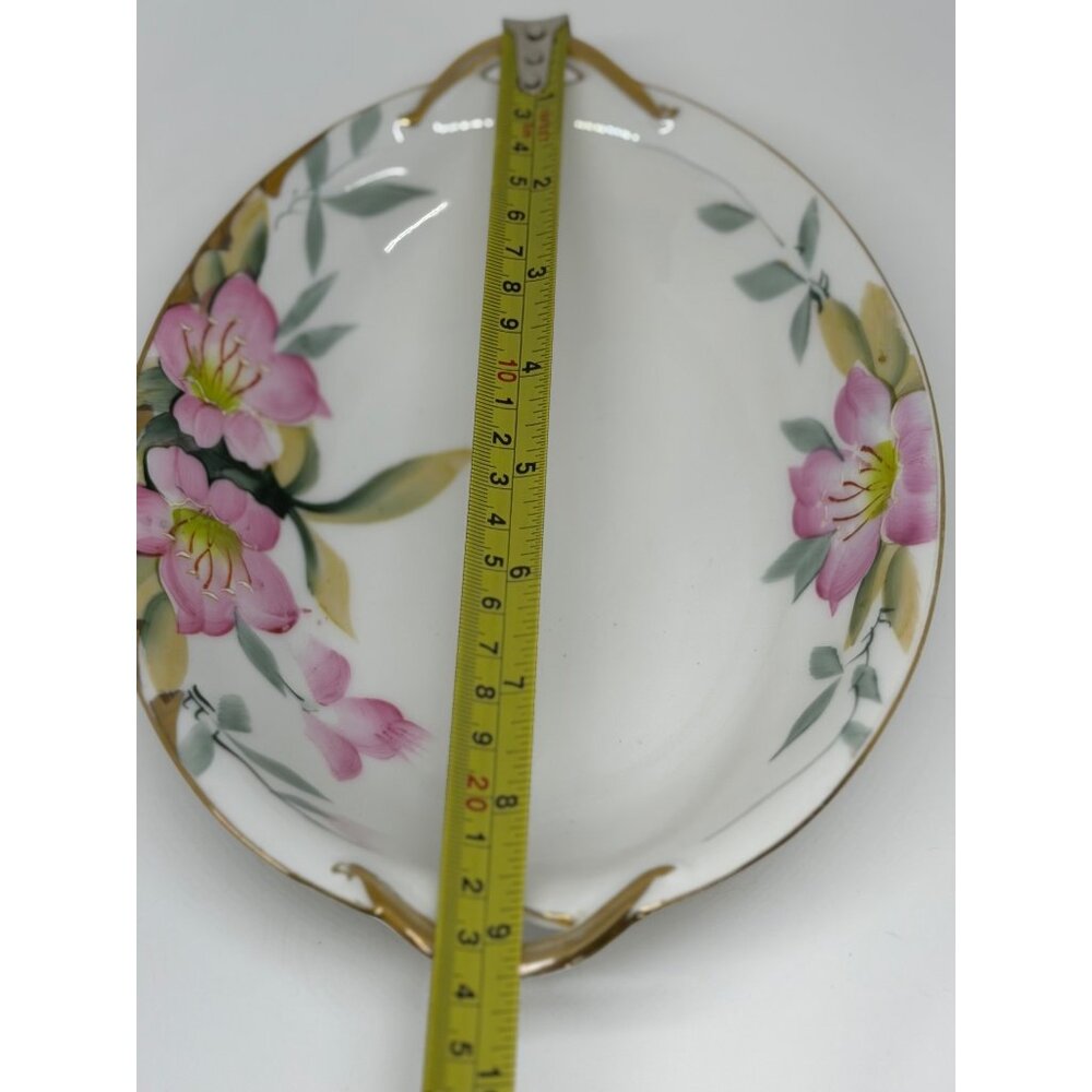 VTG Noritake Azalea Gold 9"x6.75" Cake Cookie Serving Plate Floral White JAPAN - Picture 7 of 9